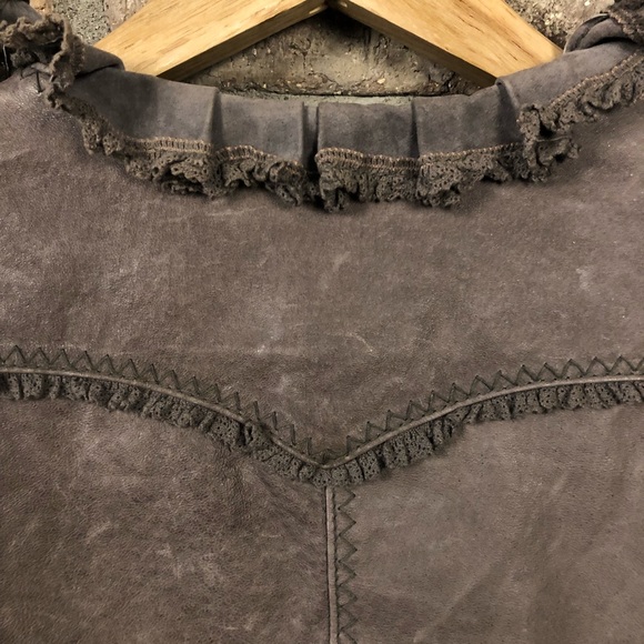 Moda International Ruffle Leather Jacket VS - Picture 7 of 7